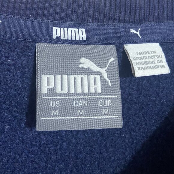 Puma Crew Neck Sweater, Navy Blue Size US M - Picture 2 of 3